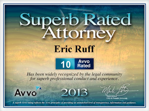 2013 Superb Rated Bankruptcy Attorney Award