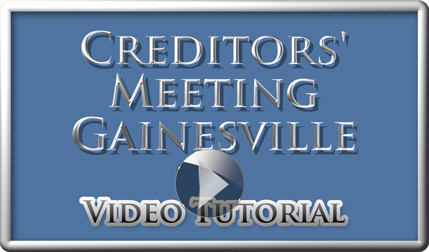 How to get to the bankruptcy creditors meeting in Gainesville, Florida.  Animated map and photos guide our clients all the way to the right seat in the right room of the federal building.